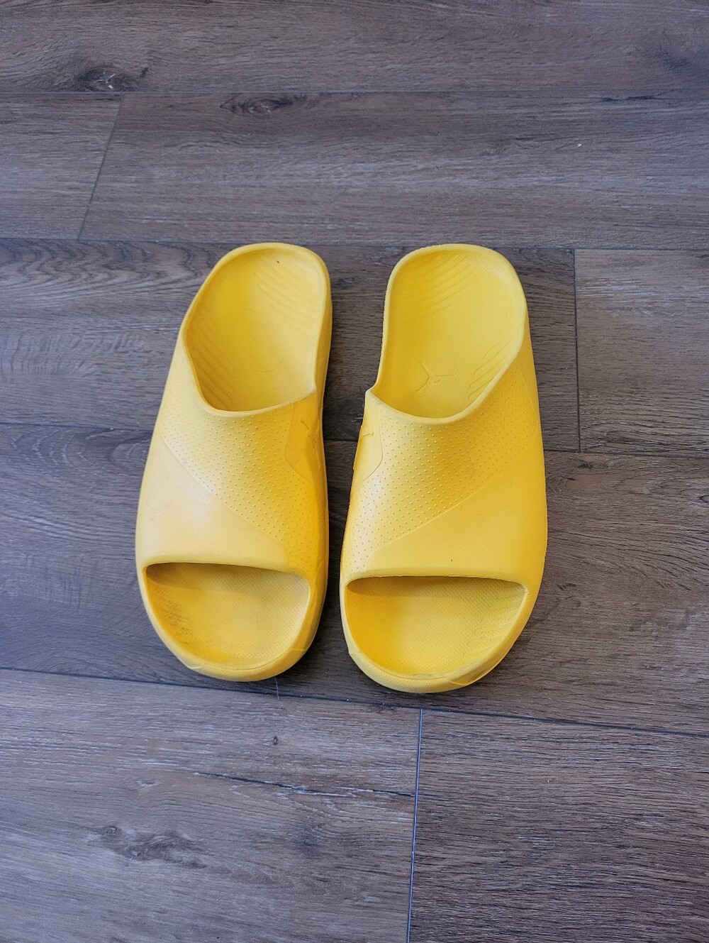 Jordan Mens Yellow Slide Sandals